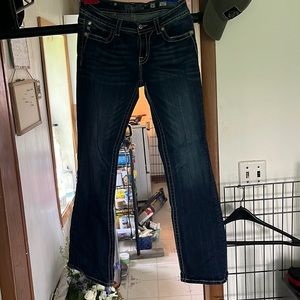 Adorable dark washed Miss Me boot cut jeans